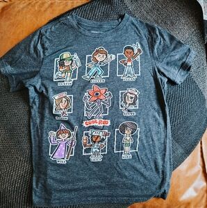 Stranger Things Boys Gray Graphic Tee (Size L)
